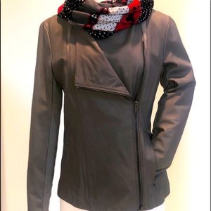 DKNY GRAY LEATHER JACKET